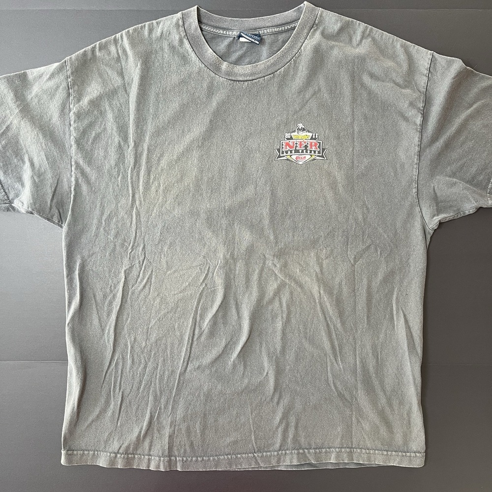 NFR Wrangler TShirt Mens 2XL PRCA 2011 Rodeo Racing Gray Las Vegas Graphic
